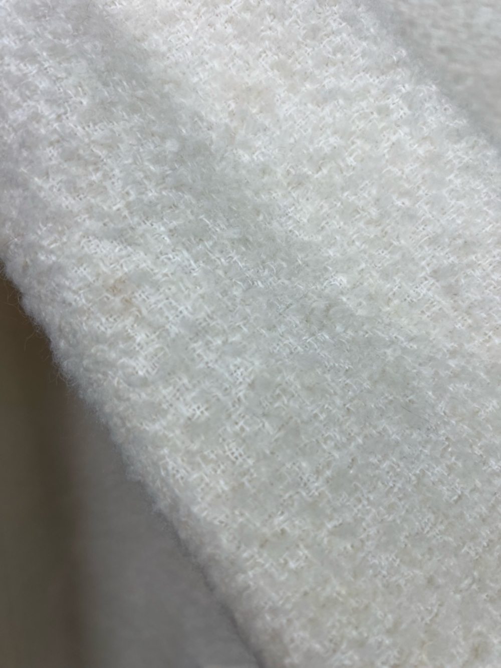 Zara Straight Cut Wool Blend Coat S Ecru Blogger Favorite - Picture 15 of 16